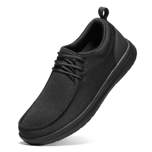Image of NINGO Non Slip Work Shoes for Men, Waterproof Slip Resistant Kitchen Chef Shoes Moc Toe, Lightweight Comfortable Slip On Loafers Zapatos Trabajo with Arch Support for Restaurant Food Service Walking