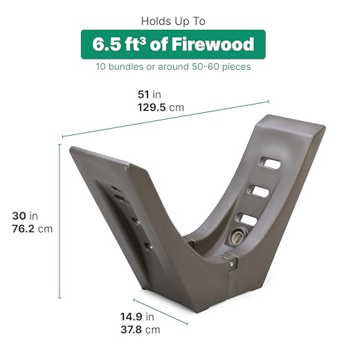Step2 Longhorn Firewood Rack – Firewood Nest – Log Holder for Outdoor or Indoor Use – Ideal and Elegant Wood Storage Solution for Fire Pits, Fireplaces, Wood Burning Stoves, and More – Easy Assembly - image 9