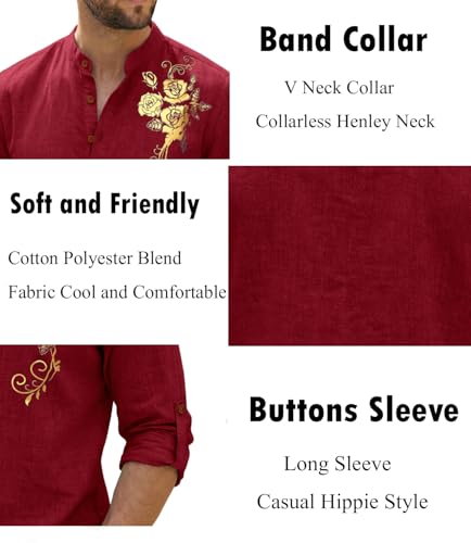 Image of Zombom Men's Cotton Polyester Blend Mandarin Collar Self One Design Printed Full Sleeve Regular Fit Casual Short Kurta