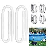 Manguera de repuesto para piscinas: la manguera flexible para piscina es ideal para conectar un filtro de cartucho o de arena, para tuberías de la piscina y para limpiar la piscina. Longitud: aprox. 1,5 m. Diámetro interior: aprox. 1,25 pulgadas.