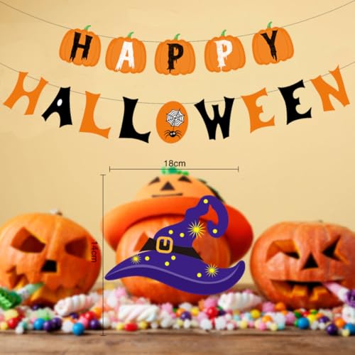 Image of FancyDressWale Happy Halloween Decorations Set,party props, Pumpkin Banners, Character Cutouts, 34 Pieces (Style-1)