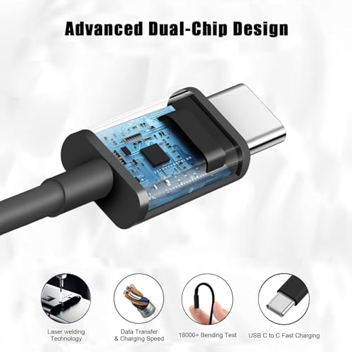 Image of Motorola 68W Type-C Turbo Charging 3.3ft Cable For Motorola Edge 60 Fusion /60 Pro /50 Fusion /50 Pro /G85 /G45 / Razr 50 Ultra /Moto G84 /G54 /G35 /Edge 40 Neo /Laptop /Tablet Moto Pad 60 Pro-68watt Cord-Black
