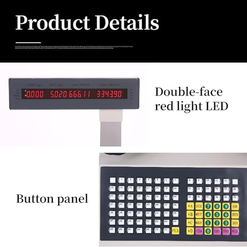 Bilancia di conteggio digitale con display fronte-retro, capacità 15kg/30kg, calcolo dei prezzi per il commercio del supermercato