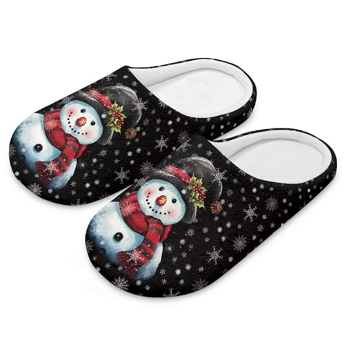 Winter Warm Slippers for Women Soft Plush Cozy House Slippers for Indoor Outdoor Christmas Slip-on Footwear