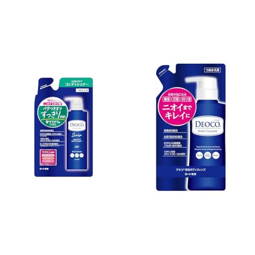 【セット買い】デオコ スカルプケアコンディショナー つめかえ用 370g スウィートフローラルの香り + 【医薬部外品】ロート製薬 デオコ 薬用デオドラント ボディクレンズ詰替用 250mL