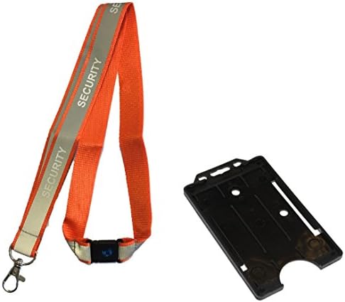 20mm Lanyard with Safety Break Away and Matching Single Vertical Card Holder (Dog Paw & White)