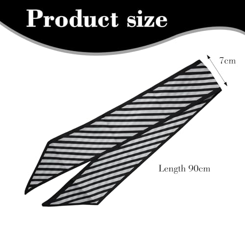 4 PCS Purse Scarf, Multifunctional Bag Scarf for Handbags, Classic and Stylish, Can Be Used as a Bag Hair Towel Gift (Black)2