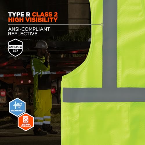 Image of Ergodyne GloWear ANSI High Visibility Orange Breakaway Reflective Safety Vest