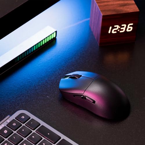 Image of LEMOKEY - Keyvhron G1 8K Wireless Gaming Mouse, 55g Lightweight, PixArt 3950 Sensor, 30K DPI, 140H Battery, Bluetooth /2.4G /USB-C, Ergonomic, Launcher Programmable, Black
