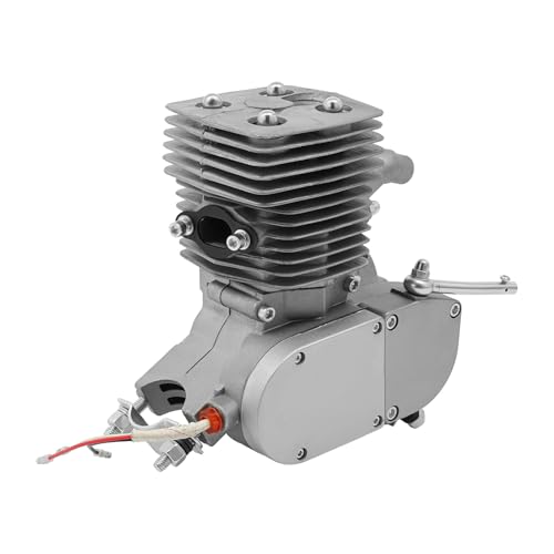 GMSLuu 100CC 2-Takt Motorized Bike Motor Kit de un solo cilindro de refrigeración por aire, encendido CDI para bicicletas de 26-28 pulgadas