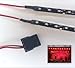 Price comparison product image Top LED Bright Red Modding Pc Led Case Light Kit (9 Led Strip X2-15Cm Strips) Molex 60Cm Tails
