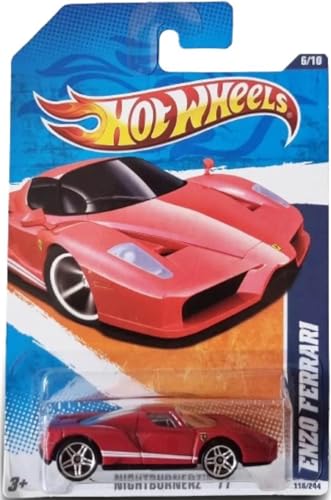 Hot Wheels Red Enzo Ferrari 1:64 Scale Die-Cast Metal Car Model