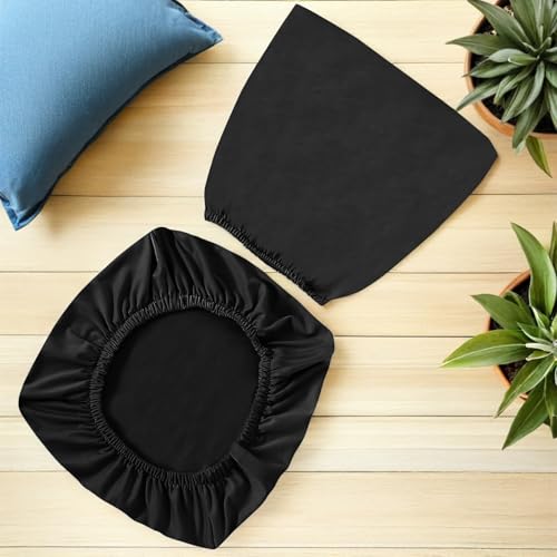 Housse de chaise polyester noir extensible design divisé iplusmile - 7