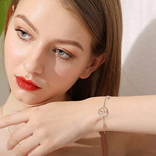 Palpitate Ballerina Bracelet For Women 925 Sterling Silver Heart Bracelet Ballerina Dancer Gymnasts Ballet Dance Jewelry Gifts #TOP4