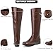 Love Steetly Women's Knee High Boots Wide Calf Comfortable Riding Combat Flat Boots and Fashionable for Fall and Winter Wear for Women.231117 BRPU080
