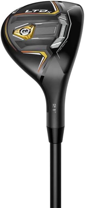 Cobra Golf 2022 LTDX Hybrid Matte Black-Gold Fusion (Men's, Left Hand, KBS PGI 75, Reg Flex, 4h-21), 4