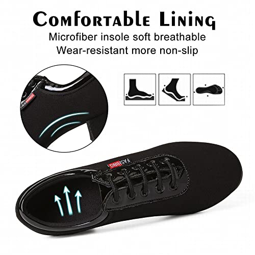 Chaussures de danse latine avec lacets et talon bas modèle 601 - 3
