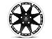 Mammoth Type 88 Black Wheel 17x9 Aggressive Styling Rim Fits Jeep Wrangler JK 2007-2018