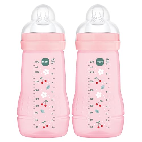 MAM Easy Active Bottles 270ml 2 Pack - Pink