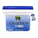ClearView Chlorine Tablets 1 Inch 10 Lbs for Swimming Pools, 1' Chlorinating Tablets for Spa Hot Tub Chemicals Pool Chlorinating Sanitizer, Kills Bacteria Controls Algae, 10 Pounds
