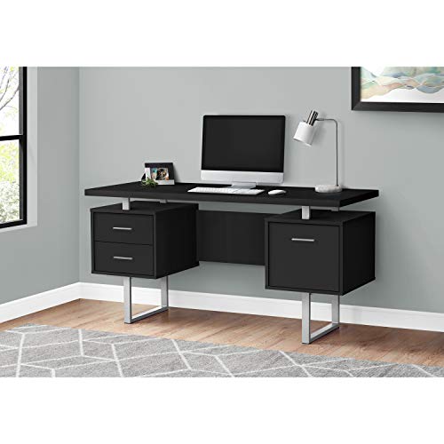 Monarch Specialties Contemporary Computer Desk with Storage Drawers #TOP29