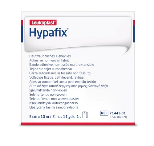 HYPAFIX - Bandage de rétention pour pansements, auto-adhésif pour les zones du corps en mouvement continu, 50mmx10m, 1 pièce, 59510