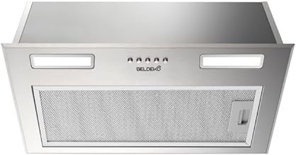 HOTTE ENCASTRABLE - GROUPE FILTRANT INOX 52 CM - 335 m3/h - Evacuation ou Recyclage - Filtres à Charbon Inclus