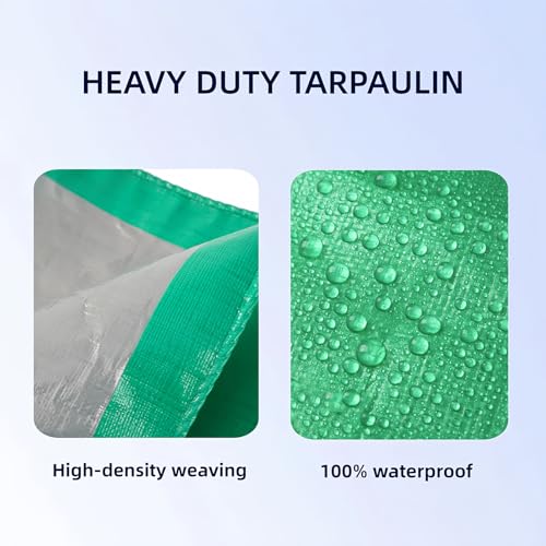 Lona impermeable verde de 100x310 cm en polietileno resistente al moho 5