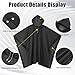 RINJOY Rain Ponchos for Adults Waterproof Lightweight Raincoat for Men and Women Reusable EVA Rain Jacket Packable Rain Coats with Hood Drawstring