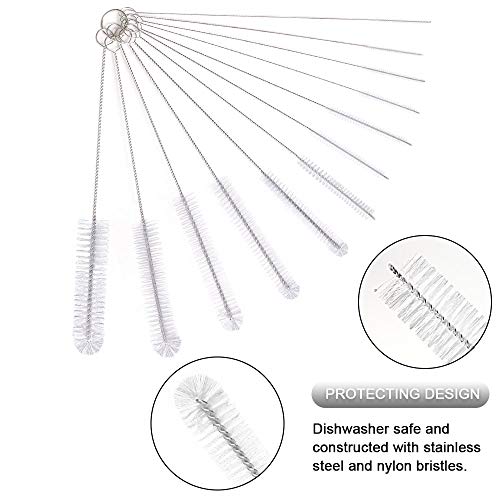 Vicloon Reinigungsbürsten, 12 Stück 21 cm Lange Bürsten, Flasche Reinigungsbürsten Milchschlauchbürste Nylon… – Bild 4