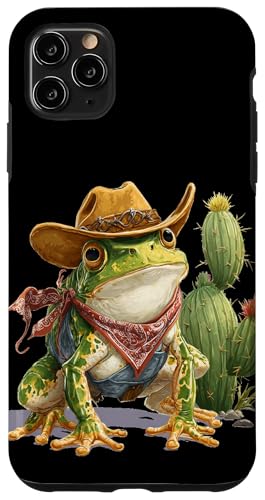 牧場カウボーイコスチューム カエル付き ウェスタンハット スマホケース iPhone 11 Pro Max 用
