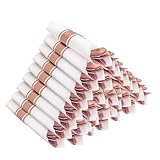 Joyido 50Guests Pre Rolled Rose Gold Plastic Silverware Sets - Heavy Duty Rose Gold Cutlery - Include 50 Pack Wrapped Disposable Utensils with Napkins for Parties, Dinners & Weddings
