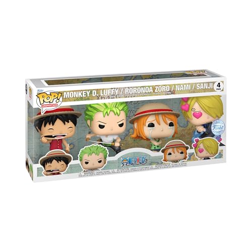 Funko Pop Animation One Piece Refresh 4 Pack Figura de Vinilo Coleccionable, Idea de Regalo, Juguetes para Niños y Adultos, Anime Fans, Muñeco para Coleccionistas