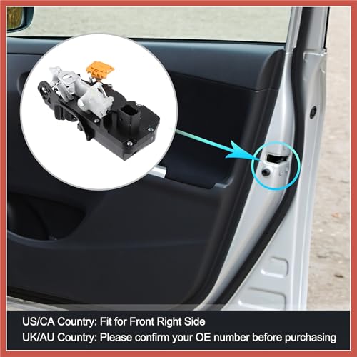 Image of ACROPIX Power Door Lock Actuator Motor Front Right Side for Pontiac G6 2005-2009 931-353 20819385 25898354 25923530 Black Car Parts