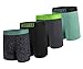 Produktbild Spyder Herren-Boxershorts, 4er-Pack, Poly-Spandex, Performance-Boxershorts, Unterwäsche, Schwarz/Schwarz/Anthrazit/Türkis, XX-Large