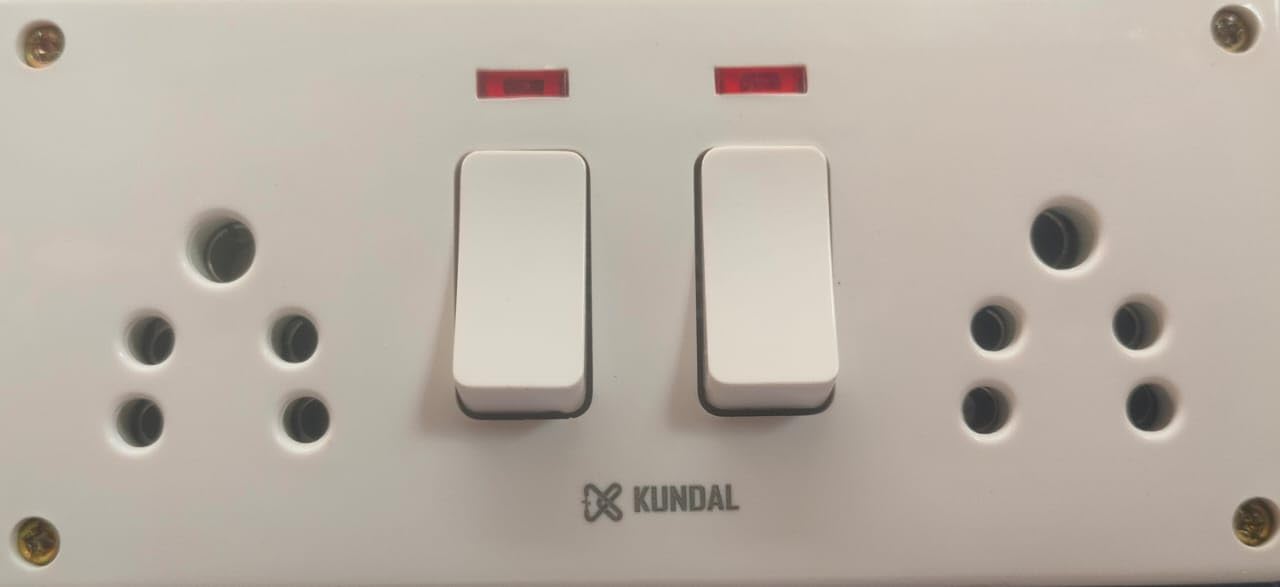 8-in-1 Combined Double Switch Socket, 6A and 16A with Indicator