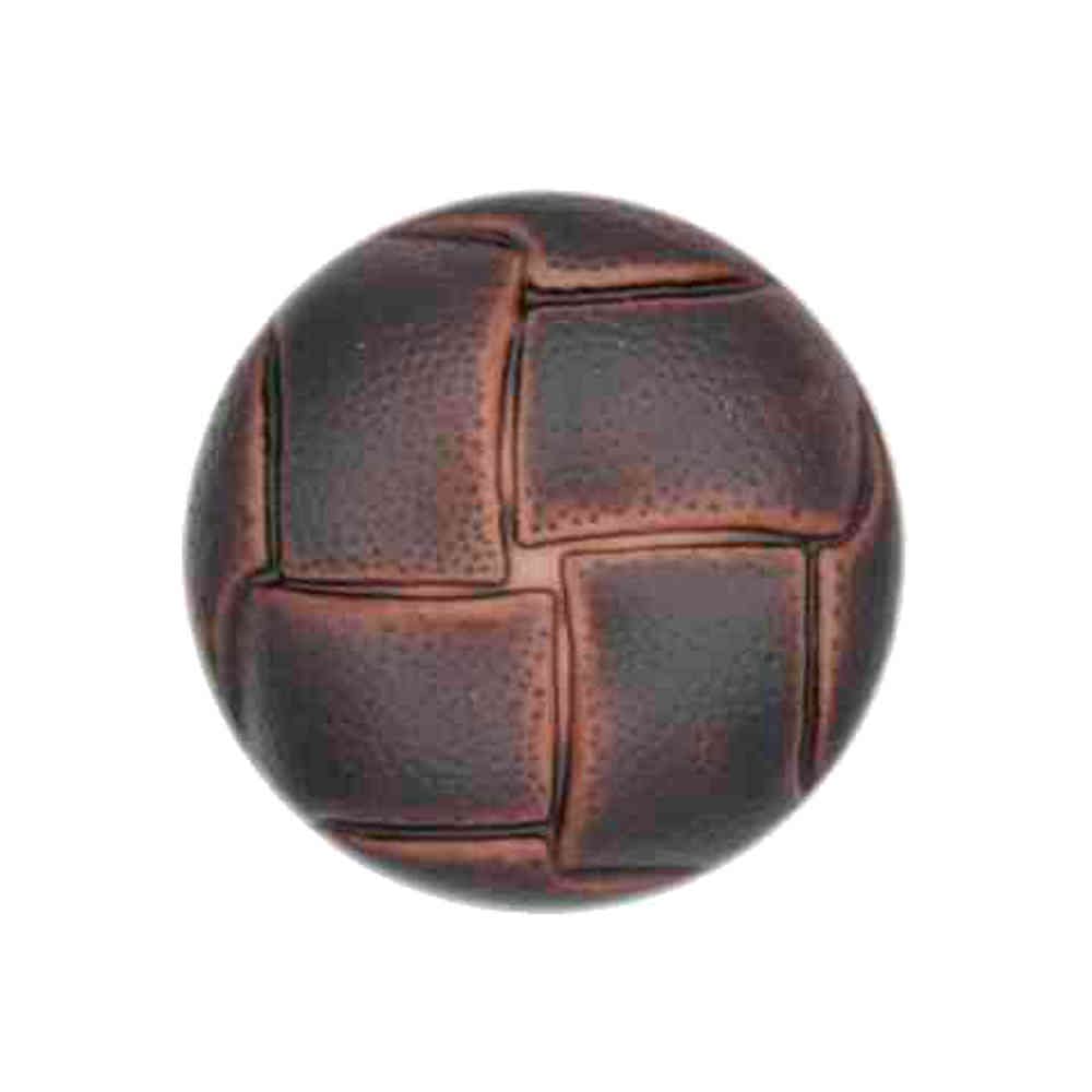 Leather Effect Football Shank Coat Buttons Brown 15mm (12)