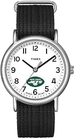 TIMEX Unisex Weekender 38mm Watch with Slip-Thru Single Layer Strap