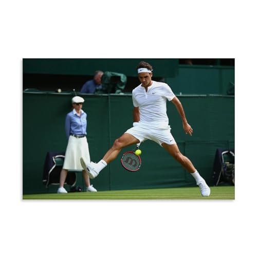 Zbwqlte Roger Federer Poster classique sur toile pour décoration murale de salon 40 x 60 cm