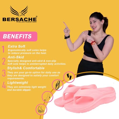 Image of BERSACHE Extra Soft Classic Casual with Regular wear with Ultra Soft & Flexibility Technology Slipper for Women's /Girl's