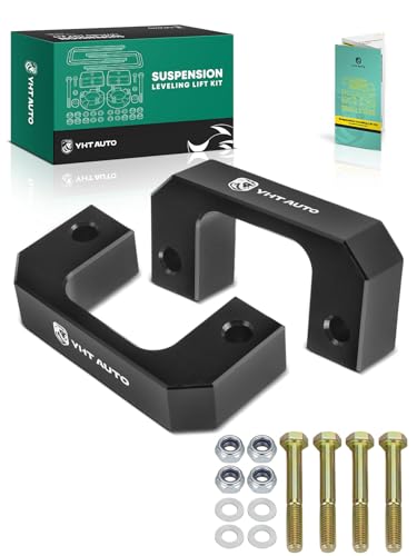 Image of YHTAUTO 2 Inch Front Leveling Lift Kit for Chevrolet, GMC | Compatible with 2007-2024 Silverado 1500 & Sierra & Tahoe, RWD /4WD | Raise the Front By 2 Inch, w /Hardware Kit, Set of 2
