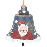 Mikikit Weihnachtsglocken Metallanhänger Kompakte Baumschmuck Hängedekoration aus Metall mit Klang Festliche Weihnachtsdeko für Zuhause