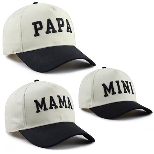 Image of Dad Mom Papa Mama Mini Trucker Hat for Men Women, Matching Parent-Child Cap