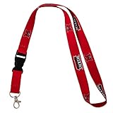 Desert Cactus Miami University Ohio Lanyard Redhawks Car Keys ID Badge Holder Keychain Detachable Breakaway Snap Buckle (Red)