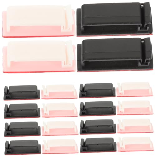 DOITOOL 20 piezas Clips Adhesivos para Cables Multipropósito para Organización de Escritorio miniatura 1