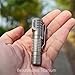 Mankerlight E02 III Titanium Rechargeable Pocket Flashlight, Compact Lightweight LED Headlight (6500K Cool White, Stonewashed)