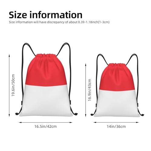 Indonesian Flag Drawstring Bags â€“ Water-Resistant Sports Gym Sackpack,Gifts,Fitness Enthusiasts3
