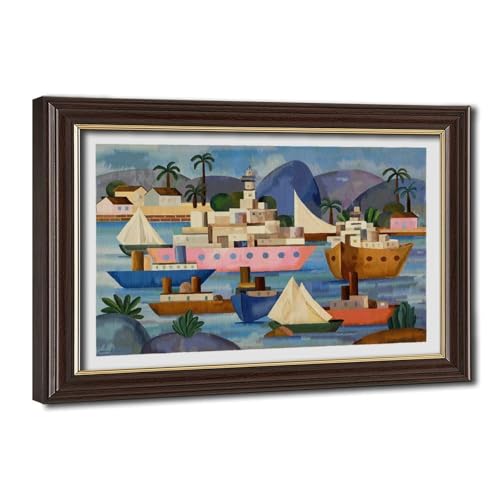 Toile moderne Tarsila Do Amaral O Porto, cadre décoration murale bureau