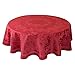 Benson Mills Holiday Elegance Heavyweight Engineered Jacquard Fabric Table Cloth, Holiday, Winter and Christmas Tablecloth (Dark Red, 70