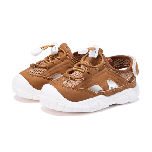 Image of BMCiTYBM Baby Boy Girl Closed Toe Summer Toddler Sandals Lightweight Shoes Infant Non-Slip First Walking Sneakers 6 9 12 18 24 Months 2-3 Years